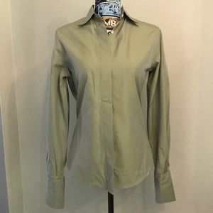 OLIVE GREEN BUTTON DOEN SHIRT